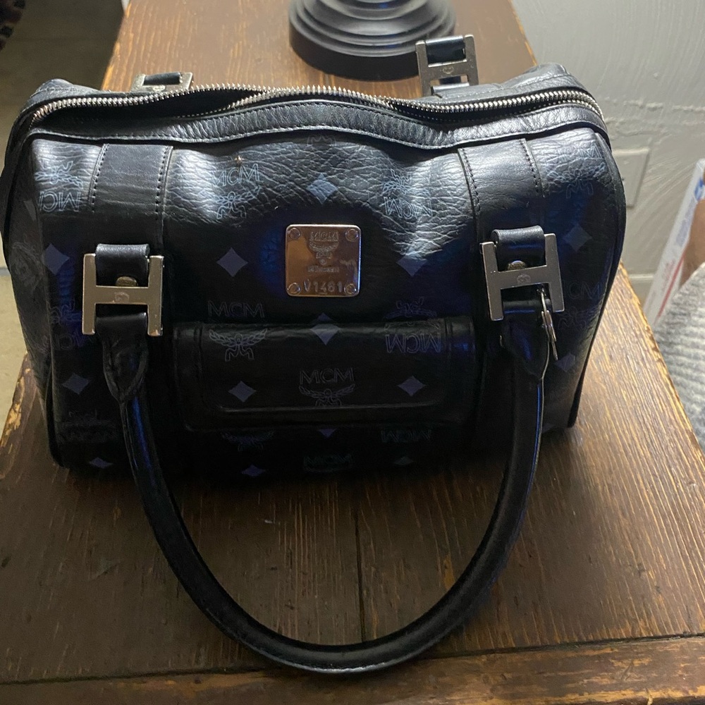 MCM Black Leather Bag